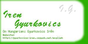 iren gyurkovics business card
